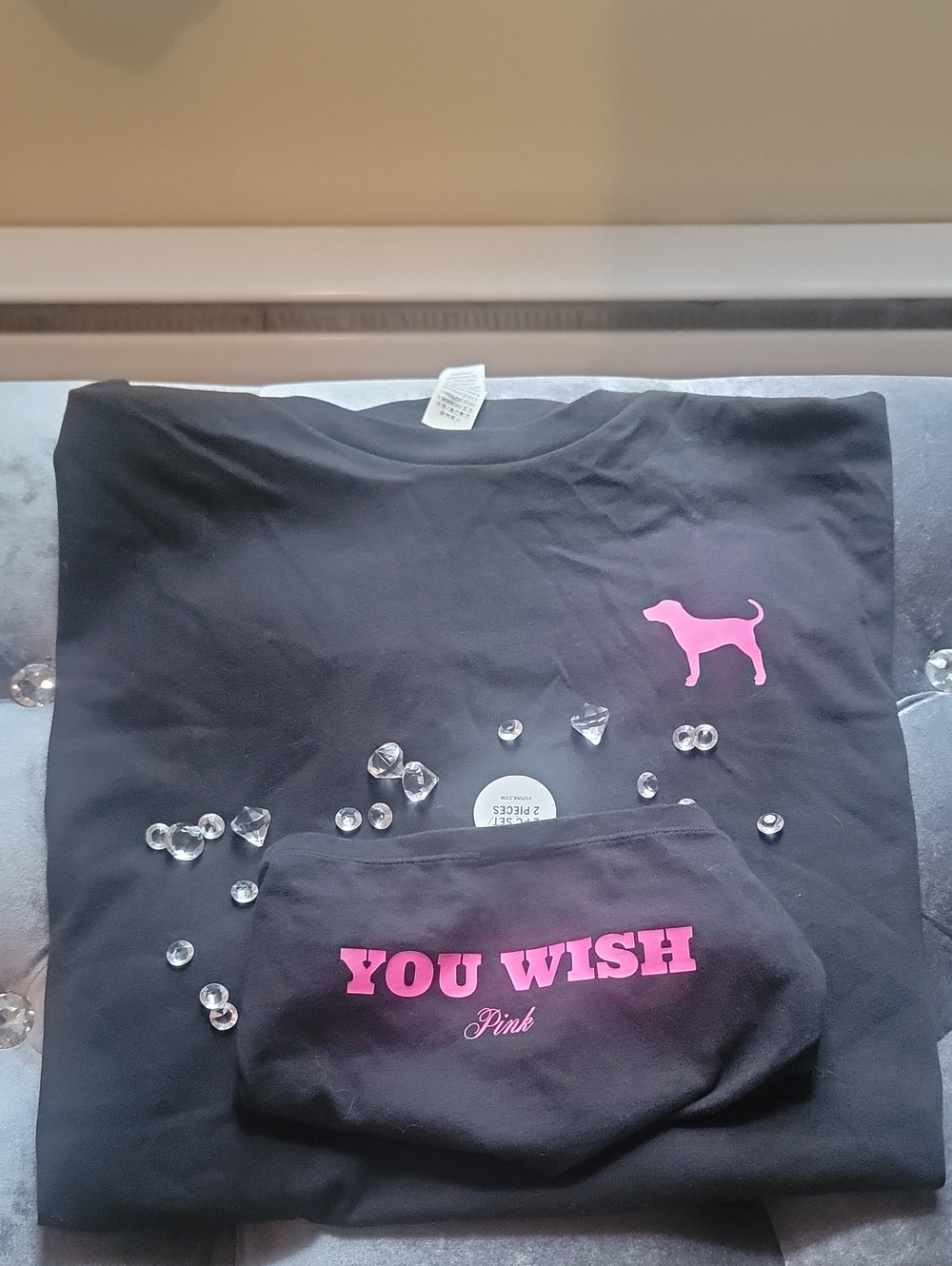 Victoria's Secret Pink Sleep Set. Tee Shirt & Underwear. BNWT. Size Small.